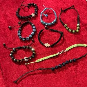 Colorful Beaded Bracelets Set 8 beaded